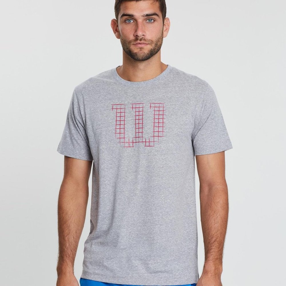 Wilson Men's Grey Stencil Tech T-shirt Large